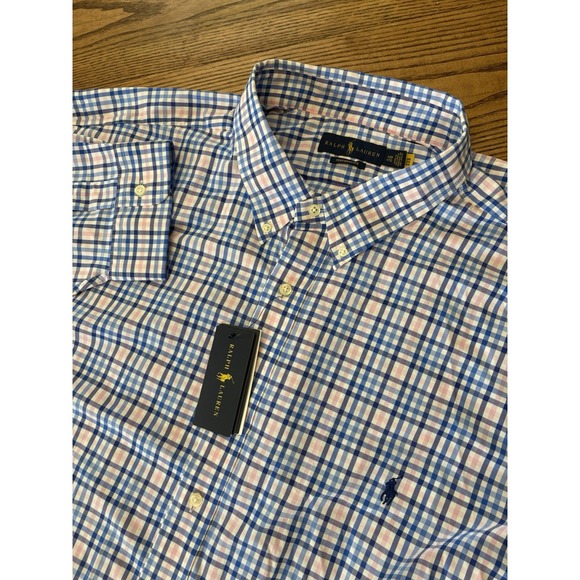 Ralph Lauren Men's 4XB Performance Multi Color Plaid Long Sleeve Shirt NWT $125 - Picture 1 of 9
